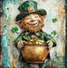 St Patricks Day Sign, Leprechan Sign, DCO-02324, Sign For Wreath, 10x10 Metal Sign