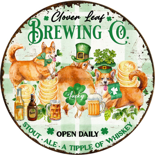 St Patricks Day Sign Rustic Decoe-4779 10 Metal Round
