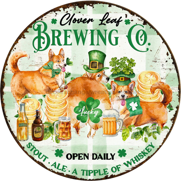 St Patricks Day Sign Rustic Decoe-4779 10 Metal Round