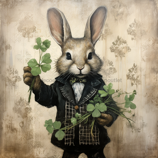 St Patricks Day Sign Vintage Oaw-0025 For Wreath 10X10 Metal