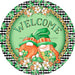 St Patricks Day Sign Welcome Gnome Decoe-4777 10 Metal Round