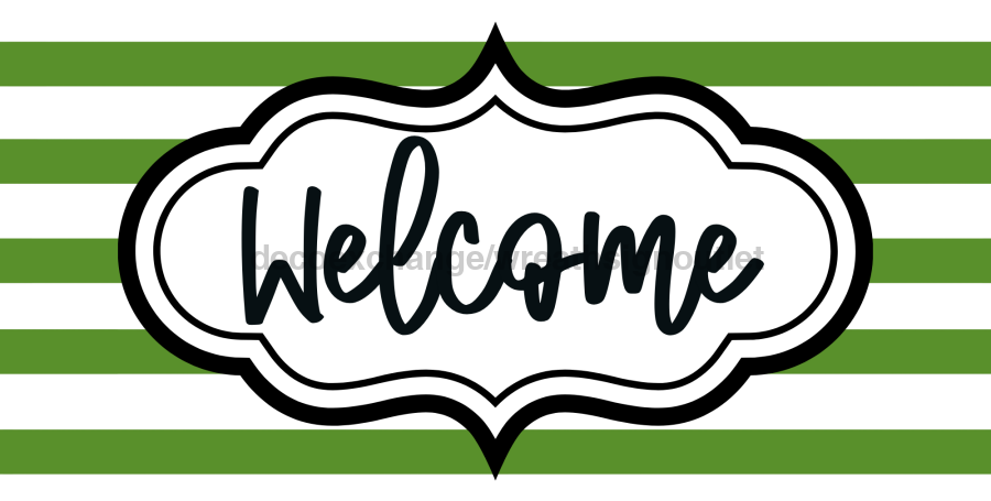St Patricks Day Welcome Sign Dco-00723 For Wreath 6X12 Metal