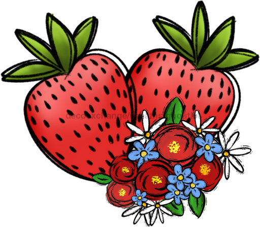 Strawberry Sign Summer Door Hanger Wood Sign Decoe-W-0109 22