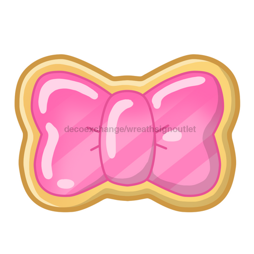 Sugar Cookie Door Hanger Bow Decoe-W-903747-Dh 22’ Wood