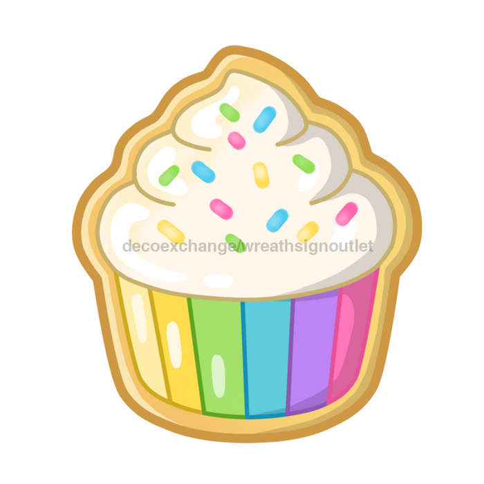 Sugar Cookie Door Hanger Cupcake Decoe-W-903756-Dh 22’ Wood