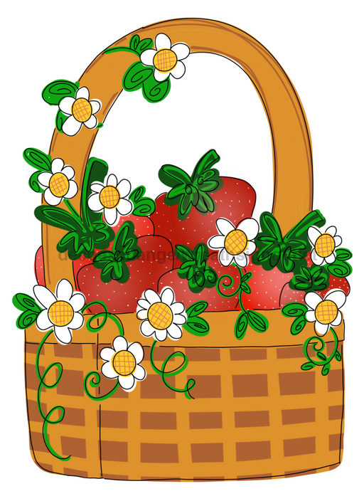 Summer Door Hanger Strawberry Wood Sign Decoe-W-535 22