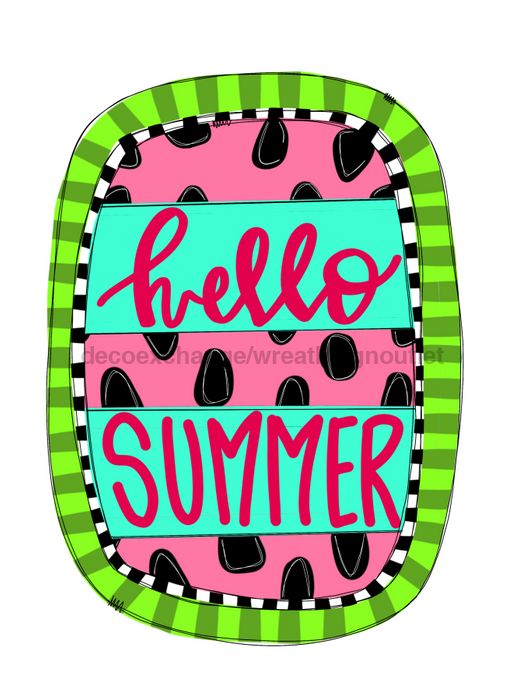 Summer Door Hanger Watermelon Wood Sign Decoe-W-526 22