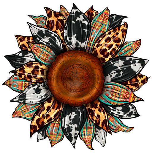 Sunflower, Cow Print Flower, Animal Print Flower, Fall Flower, wood sign, DECOE-W-077 - DecoExchange®