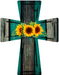 Sunflower Cross Door Hanger Decoe-W-696-Dh 22’ Wood