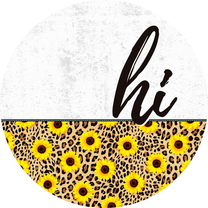 Sunflower Door Hanger Dco-01608-Dh 18’ Round Wood