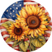 Sunflower Door Hanger Welcome Dco - 01330 - Dh 18’ Round Wood