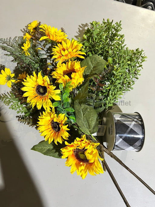 Sunflower Floral Grapevine - Wreath Kit - WK-063 - DecoExchange