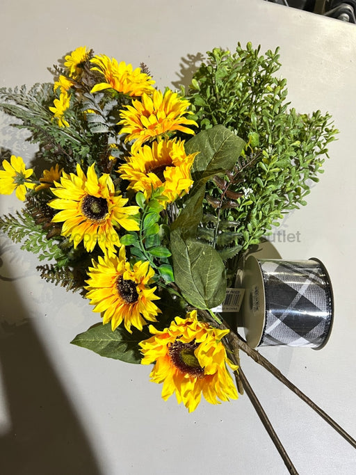 Sunflower Floral Grapevine - Wreath Kit - WK-063 - DecoExchange