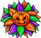Sunflower, Halloween Flower, Purple Orange Flower, Spooky Flower, wood sign, Door Hanger, DECOE-W-092 - DecoExchange®