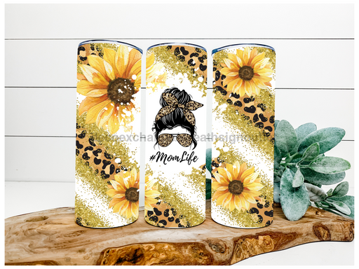Sunflower Mom Tumbler 20 oz Skinny Tumbler DECOETUMBLER-149 - DecoExchange