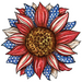 Sunflower, Patriotic Flower, American Flower, wood sign, DECOE-W-073 - DecoExchange®