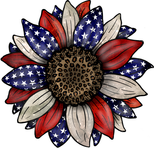Sunflower, Patriotic Flower, American Flower, wood sign, DECOE-W-083 - DecoExchange®