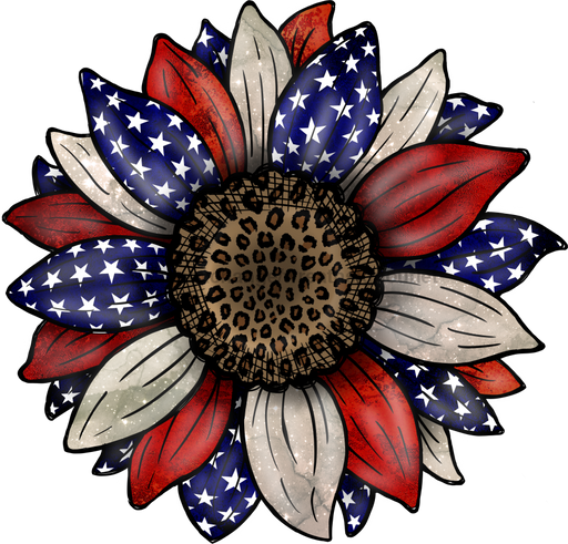 Sunflower, Patriotic Flower, American Flower, wood sign, DECOE-W-083 - DecoExchange®