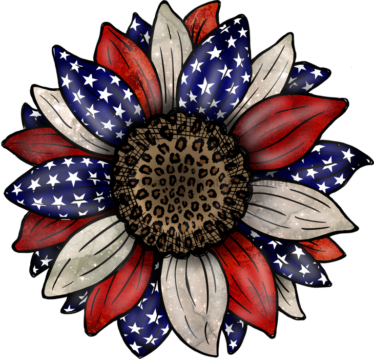 Sunflower, Patriotic Flower, American Flower, wood sign, DECOE-W-083 - DecoExchange®