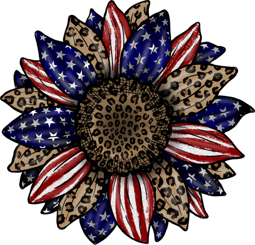 Sunflower, Patriotic Flower, American Flower, wood sign, DECOE-W-084 - DecoExchange®