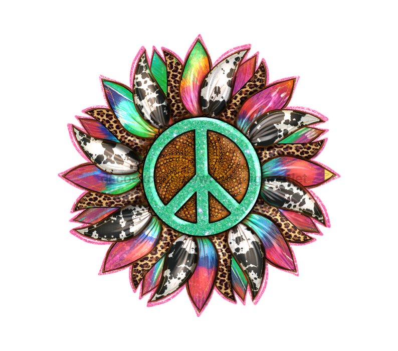 Sunflower, Peace Flower, Pride Flower, wood sign, Door Hanger, DECOE-W-088 - DecoExchange®