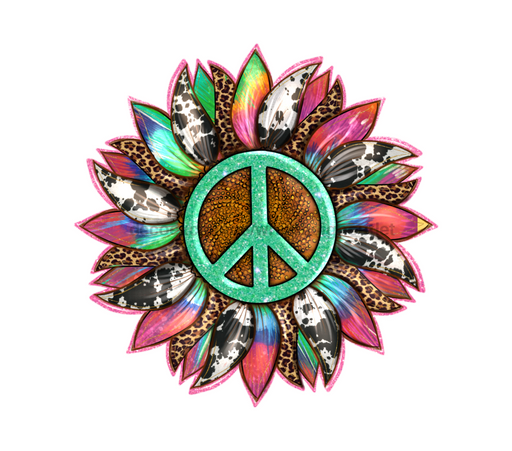 Sunflower, Peace Flower, Pride Flower, wood sign, Door Hanger, DECOE-W-088 - DecoExchange®