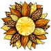 Sunflower, Pineapple Sunflower, Animal Print Flower, wood sign, DECOE-W-085 - DecoExchange®