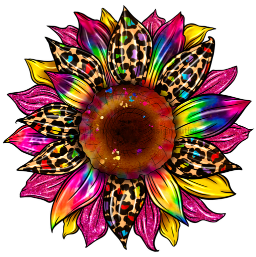 Sunflower, Pride Flower, Animal Print Flower, wood sign, Door Hanger, DECOE-W-094 - DecoExchange®