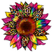 Sunflower, Pride Flower, Animal Print Flower, wood sign, Door Hanger, DECOE-W-094 - DecoExchange®
