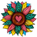 Sunflower, Valentine Flower, Animal Print Flower, Heart Flower, wood sign, DECOE-W-076 - DecoExchange®