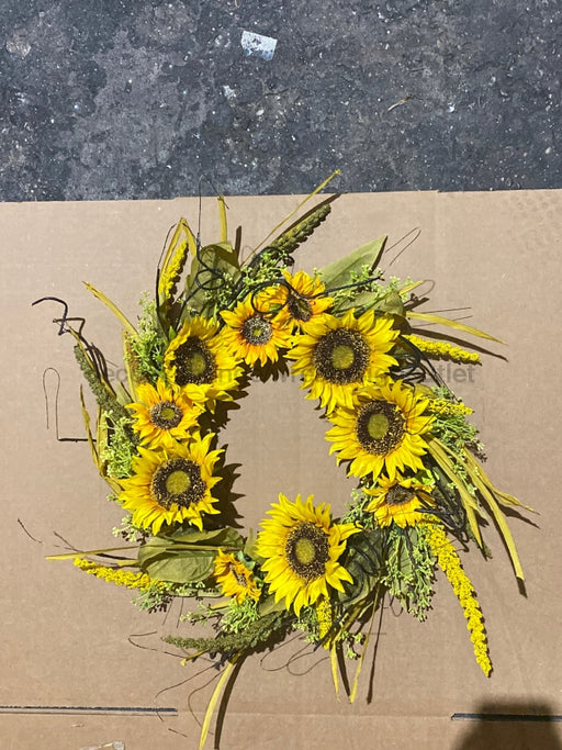 Sunflower Wreath Dia18 56476WR18 - DecoExchange