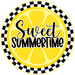 Sweet Summertime Lemon Sign, DECOE-5269-D, Sign For Wreath, 10" Wood Sign