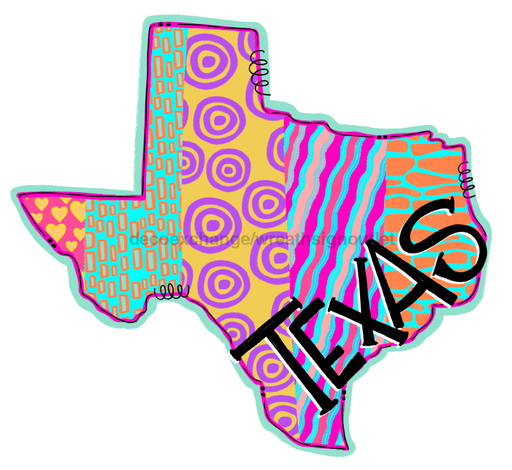 Texas Sign State Door Hanger Wood Sign Decoe-W-0148 22