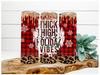Thick Thighs Holiday Vibes 20 oz Skinny Tumbler DECOETUMBLER-073 - DecoExchange