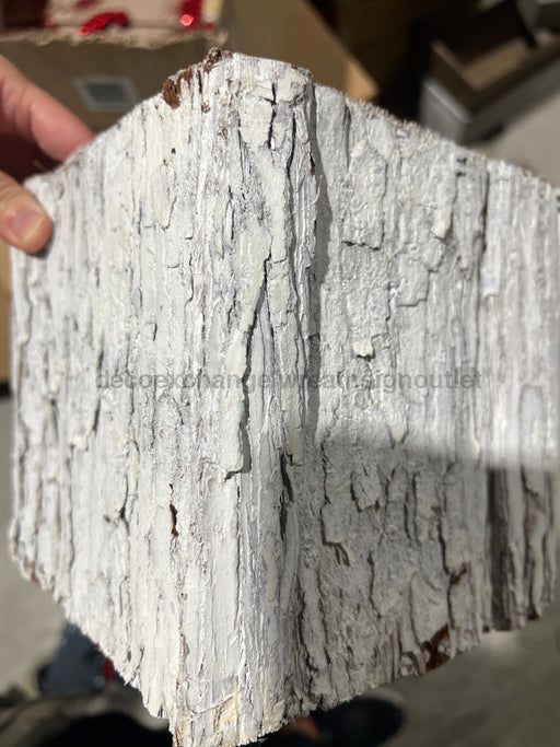 Tree Bark Cube Wht Medium 794442Wcl Container
