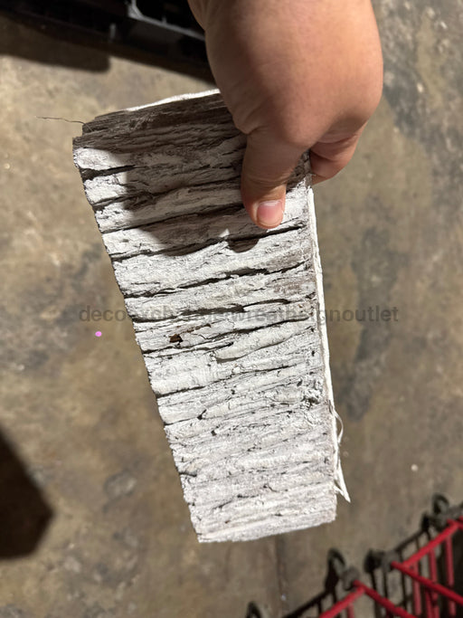 Tree Bark Rect Wht Small Pcs 7113RTWCL Container