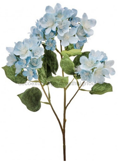 Triple Spring Blossom Spray 22’’ Mtf24178-Blue Greenery