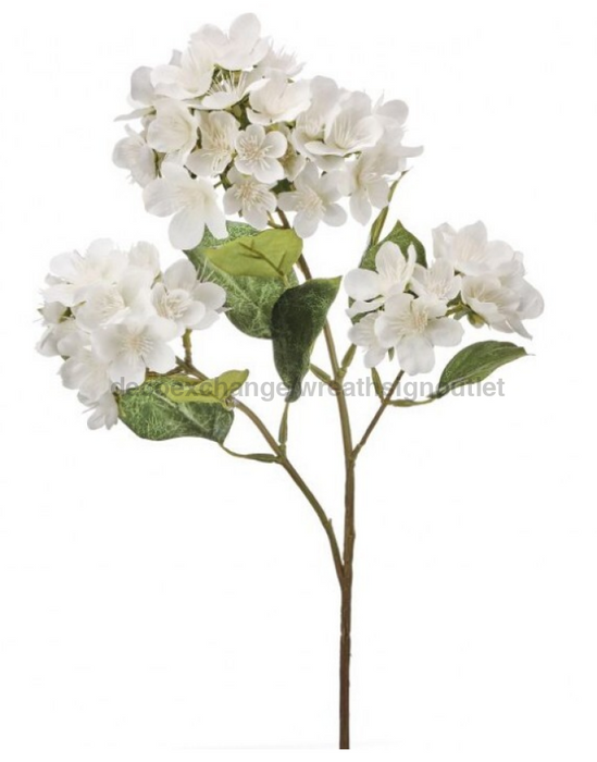 Triple Spring Blossom Spray 22’’ Mtf24178-Crm Greenery