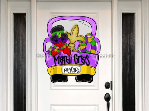 Truck Sign Mardi Gras Louisiana Wood Sign Door Hanger Decoe-W-322 22