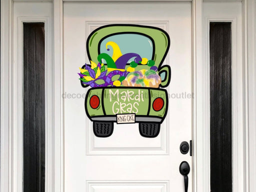 Truck Sign Mardi Gras Louisiana Wood Sign Door Hanger Decoe-W-406 22