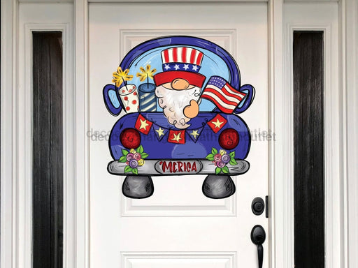 Truck Sign Patriotic Wood Sign Door Hanger Decoe-W-115 22