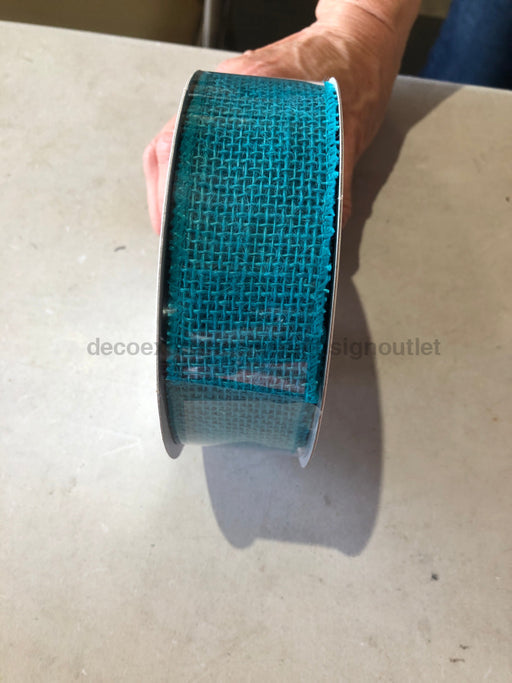 TURQUOISE BURLAP, 1.5"X10Y X314709-39 - DecoExchange