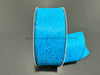 Turq Glittered Flwr Embossed 2.5’’X50Y 871-40-440 Ribbon
