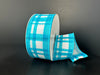 Turquoise Watercolor Tuttola Plaid 1.5’’X10Y 41546-09-39 Ribbon