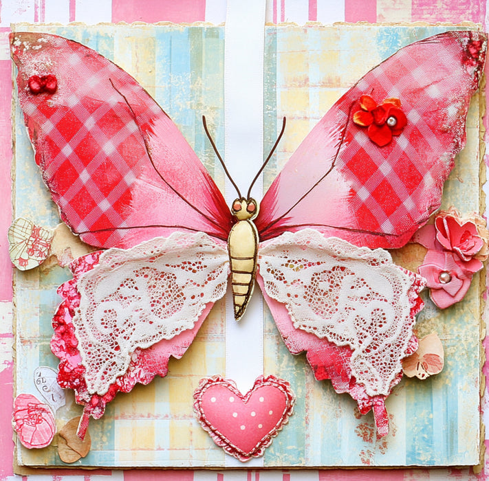 Valentine Sign, Butterfly Sign, DCO-02248, Sign For Wreath, 10x10 Metal Sign