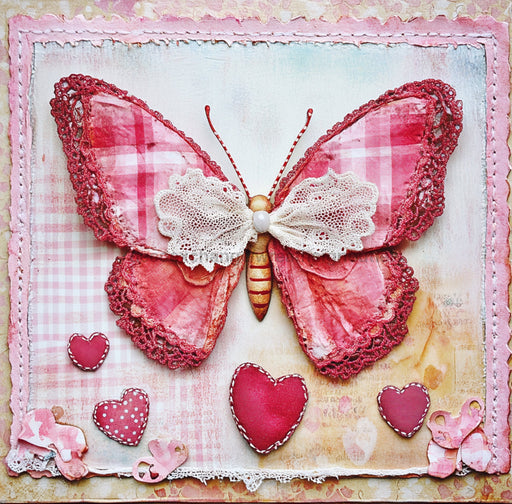 Valentine Sign, Butterfly Sign, DCO-02249, Sign For Wreath, 10x10 Metal Sign