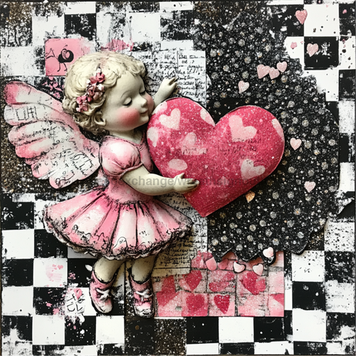 Valentine Sign Cupid Dco-02135 For Wreath 10X10’’ Metal