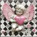 Valentine Sign Cupid Dco-02143 For Wreath 10X10’’ Metal