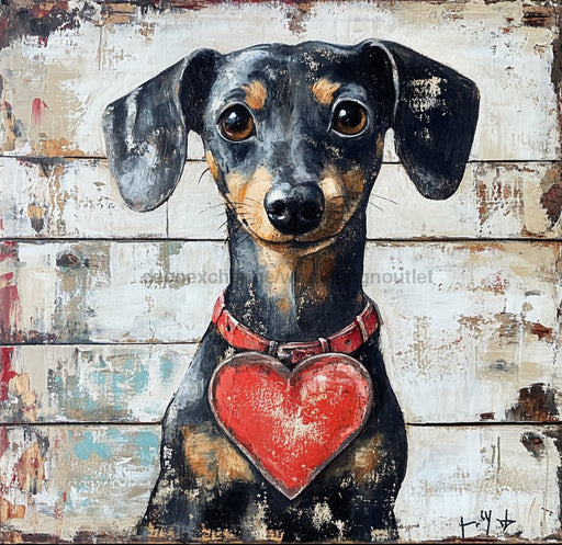 Valentine Sign, Dog Sign, DCO-02239, Sign For Wreath, 10x10 Metal Sign