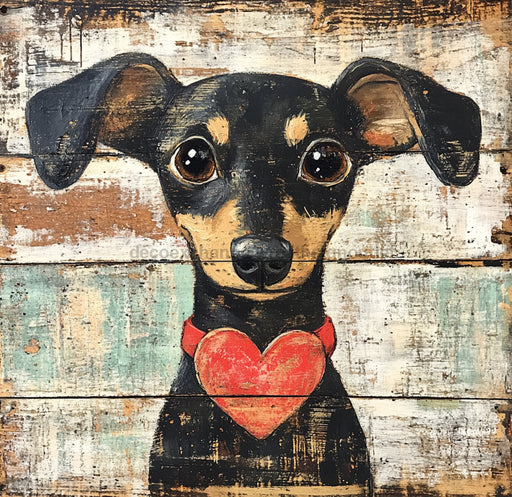 Valentine Sign, Dog Sign, DCO-02242, Sign For Wreath, 10x10 Metal Sign